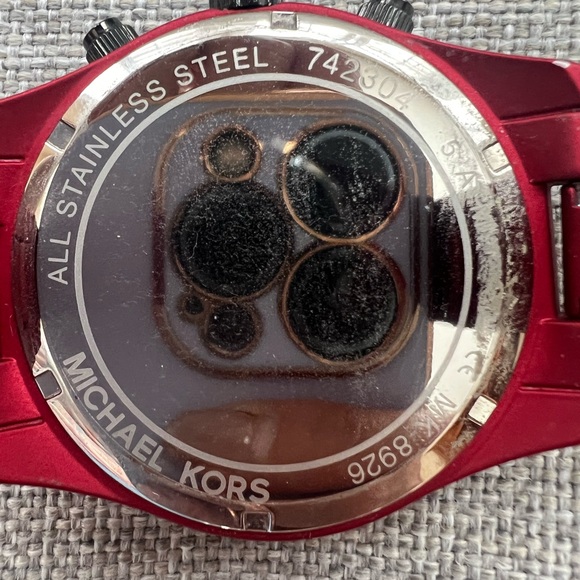 Michael Kors Watch Red Stainless Steel - Picture 11 of 14